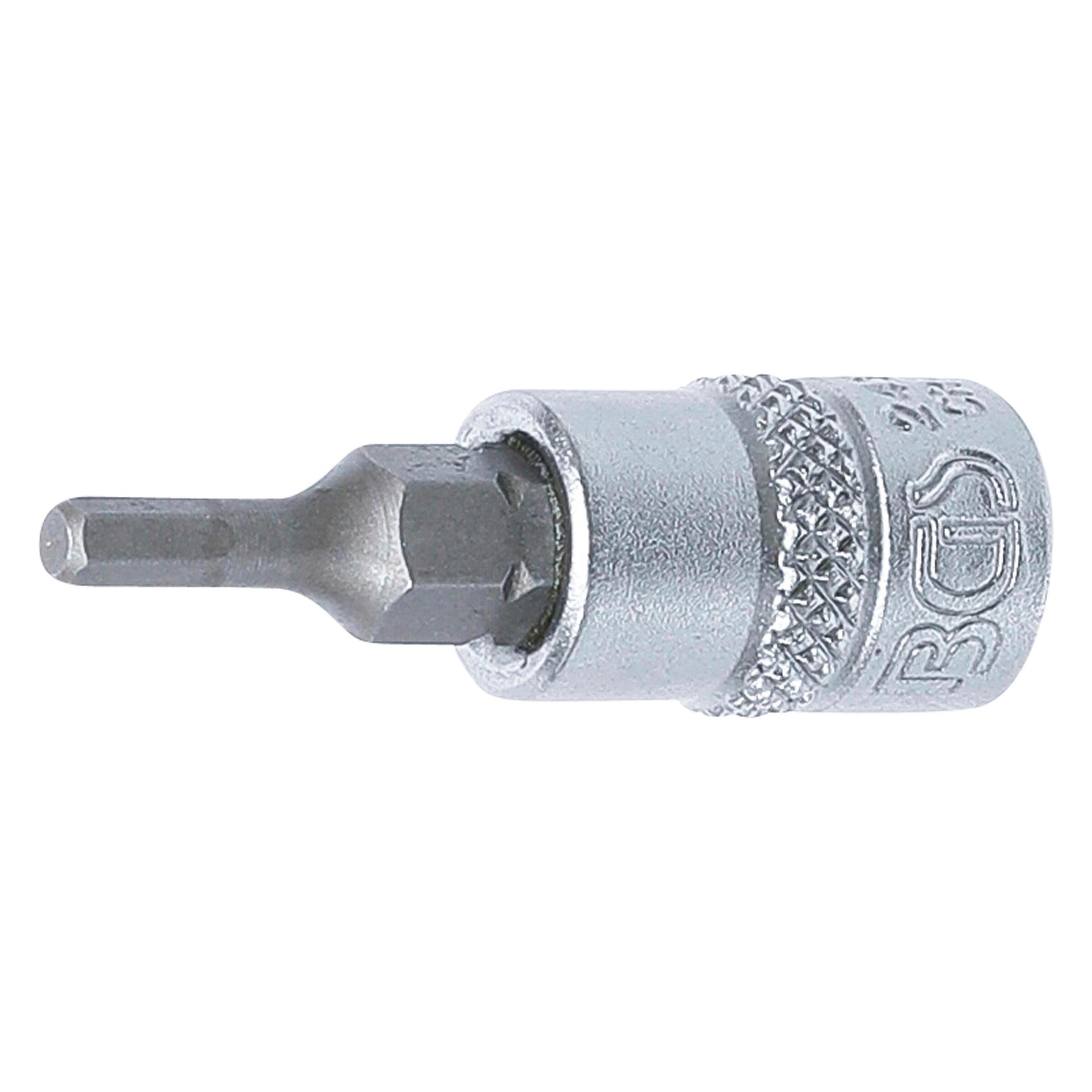 BGS Bit-Einsatz | Antrieb Innenvierkant 6,3 mm (1/4") | Innensechskant 3 mm (2497)
