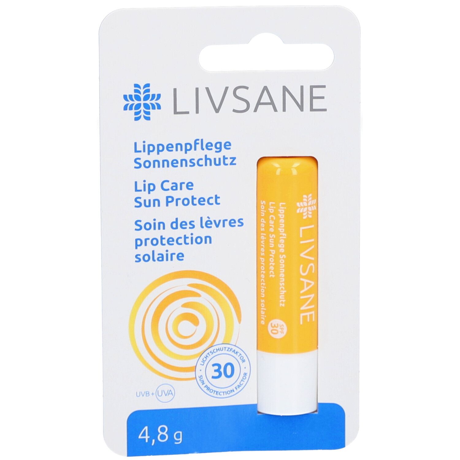 Livsane Lippenpflege Sonnenschutz 4,8 g Stifte