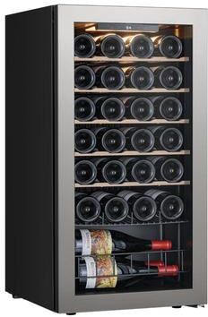 Ca'Lefort 16.9 inch 28-Bottle Wine Cooler Refrigerator, Built-in Freestanding Fridge with Reversible Door