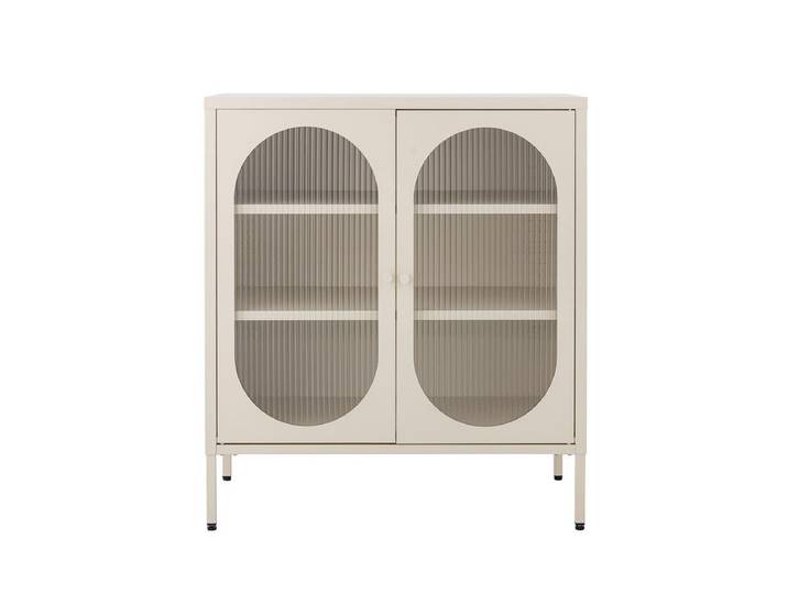 Kommode Savona – Geriffeltes Glas in sanftem Sandton - Naturton - Luxusbetten24