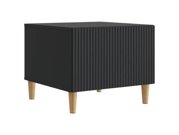 KUTYWEXFM Couchtisch Schwarz 49x50x40 cm Holzwerkstoff mit Schublade Kompakter Beistelltisch für Wohnzimmer und Büro mit 1 Schublade, Offenem Fach und Solider Tragschicht bis 60 kg