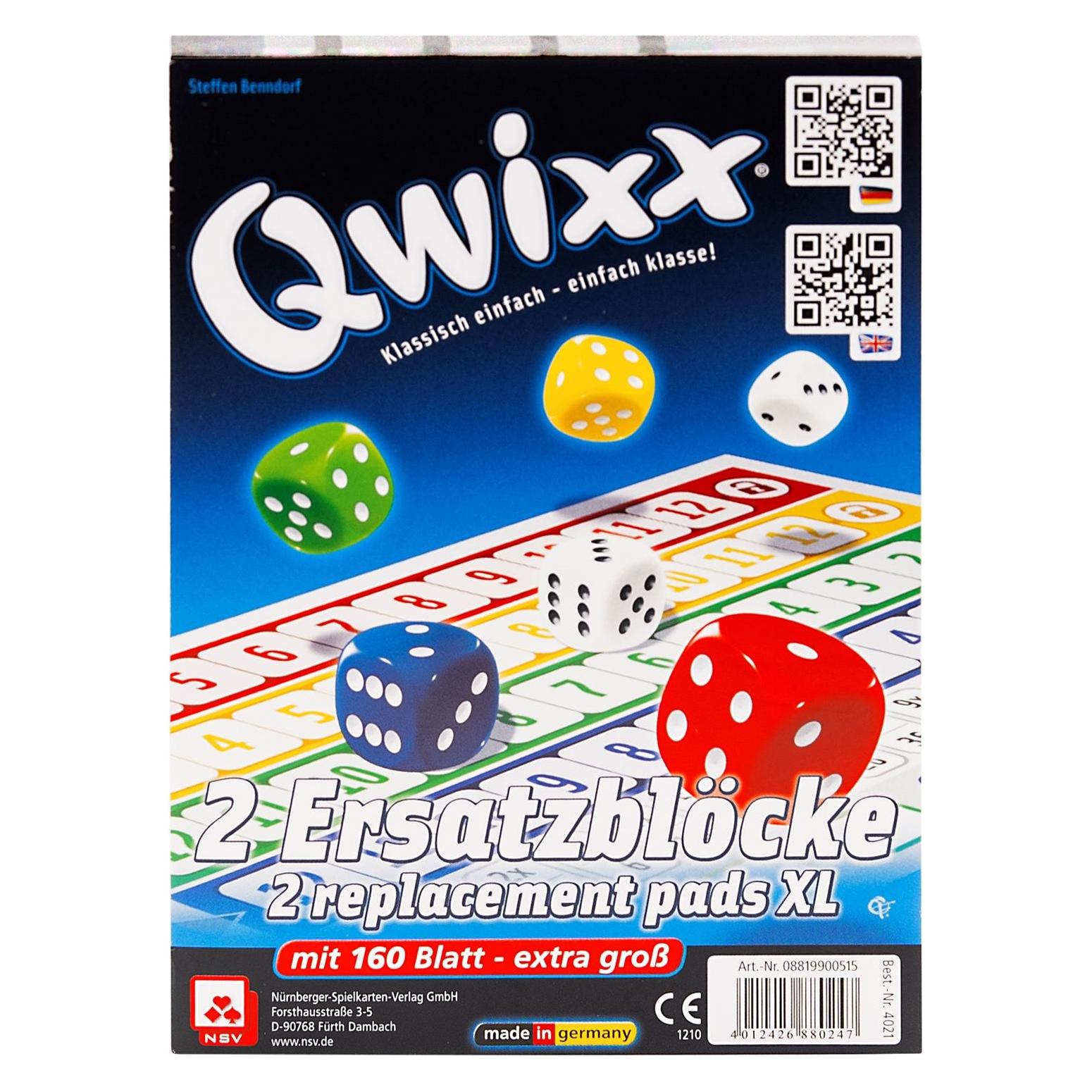 NSV Qwixx XL Zusatzblöcke (Deutsch, 2 - 5 Spieler) (4021)