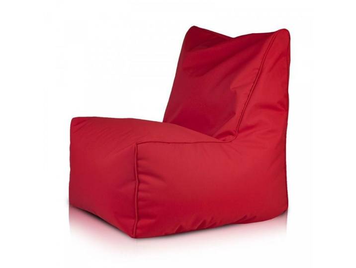 Sac de haricots Beanbag SOLID OUTDOOR Sac de siège Pouffe 75x60x75 cm - Couleur: Rouge