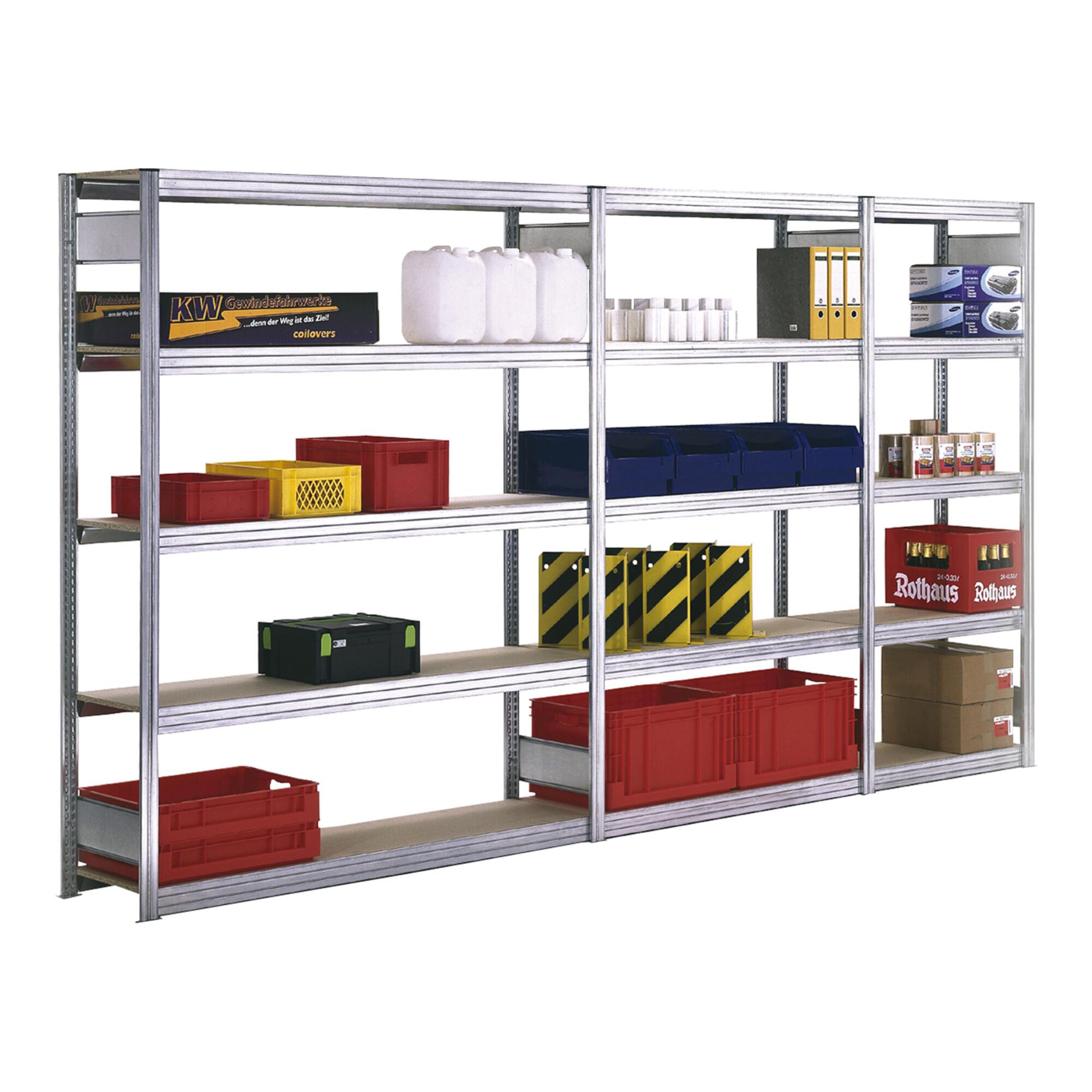Regalwerk BERT Großfachregal Grundfeld HxBxT 2500x875x300mm (B3-50608-30)