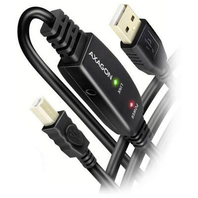 AXAGON USB-Kabel USB 2.0 10m Schwarz ADR-210B