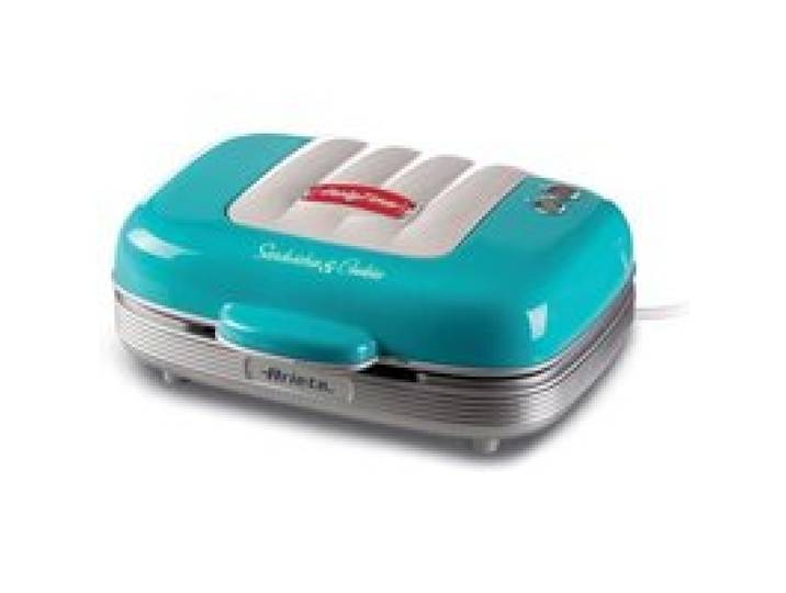 Gaufrier - ARIETE - 3 en 1 Sandwichera Cupcakes Donuts - Revêtement anti-adhésif - 700 W - Bleu
