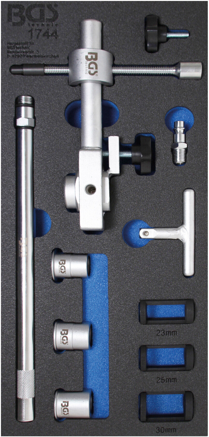 BGS Druckluft-Ventilfederspanner-Satz 15 teilig ; BGS technic (1744)