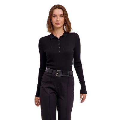Strickpullover FALKE "Ultrafine Merino", Damen, Gr. L, schwarz (schwarz (3000)), Pullover Strickpullover