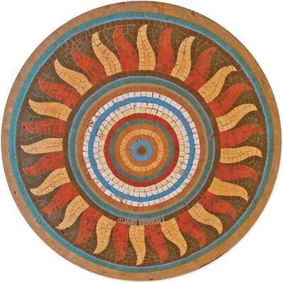 Thirstystone "Sunfire 4-Pack Round Natural Sandstone Coaster with Protective Cork Backing Manufactured in The USA 4"" Diameter"