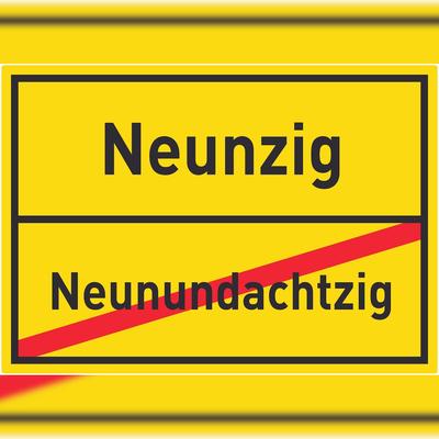 HB-Druck Neunzig Neunundachtzig Aufkleber Ortsaufkleber A5 (148x210mm)