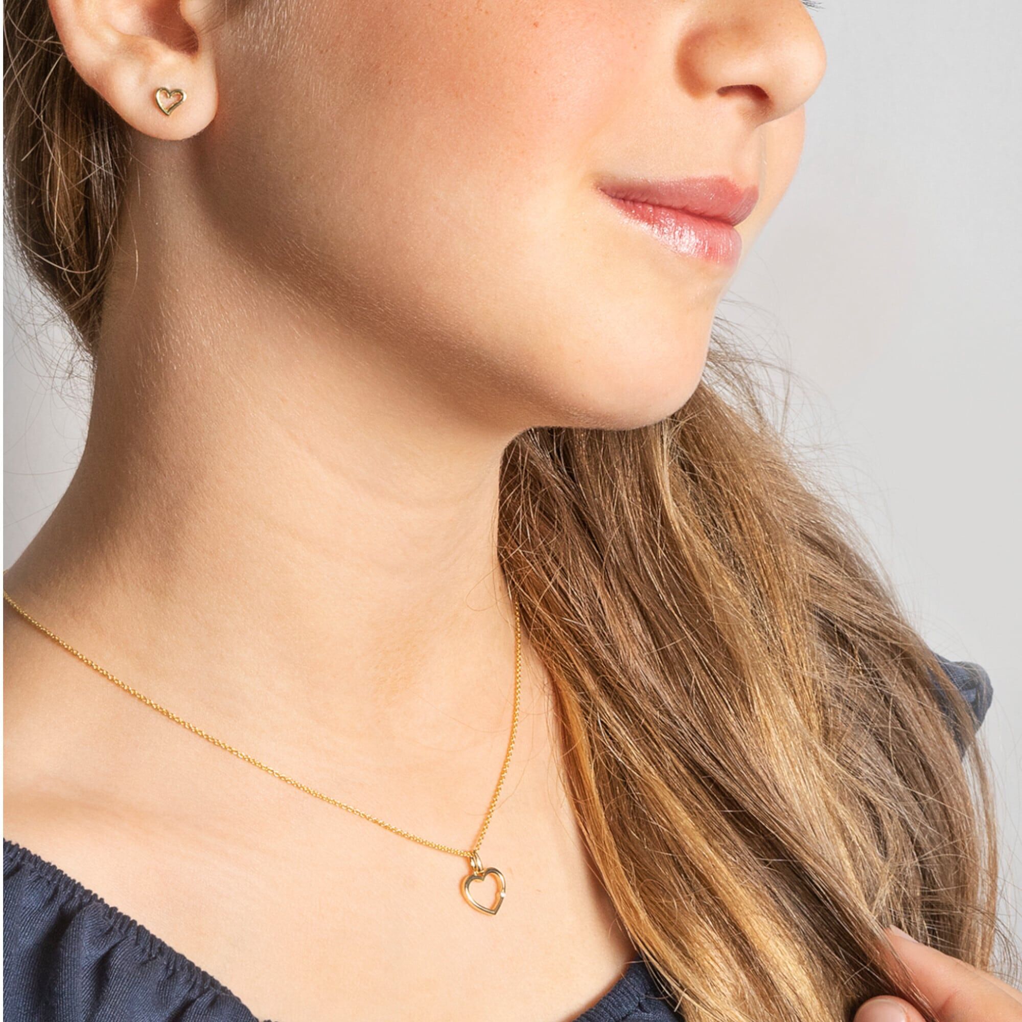 Kettenanhänger ONE ELEMENT "0.01 ct Diamant Brillant Herz Anhänger", gold, Schmuckanhänger, Damen, 0,01, Diamanten Gelbgold 585 Gold, Diamanten, Gelbgold 585, Gold, Kettenanhänger, Fein gearbeitet – edle Brillanz mit Diamantbesatz