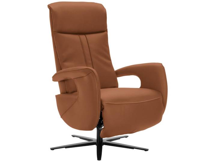 Dieter Knoll Relaxsessel Dieter Knoll, Cognac, Metall, Echtleder, Rindleder, 71x112x83 cm, Goldenes M, Lederauswahl, Relaxfunktion, Wohnzimmer, Sessel, Ledersessel