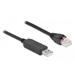 Delock 64160 RJ45 / USB Patchkabel Kabel 1.00 m Schwarz für Konsolen-Port (Router/Switch) 1 St.