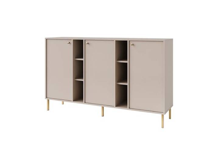 Margaret Hadas24 Kommode TIVARO 157cm mit 3 Türen, mit geraden goldene Füßen, Kaschmir, japonische Style, modernes Design