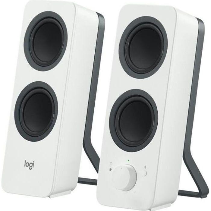 Logitech Z207 stereo luidsprekers met passieve radiatoren, wit