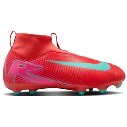 Nike Mercurial Air Zoom Superfly 10 Academy FG Kinderfußballschuh rot/türkis