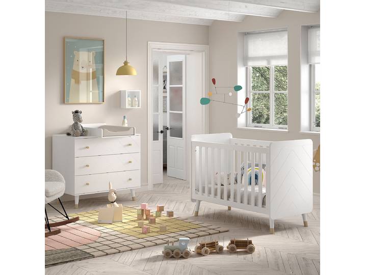 home24 Babykamerset 2-delig 60 x 120 cm wit