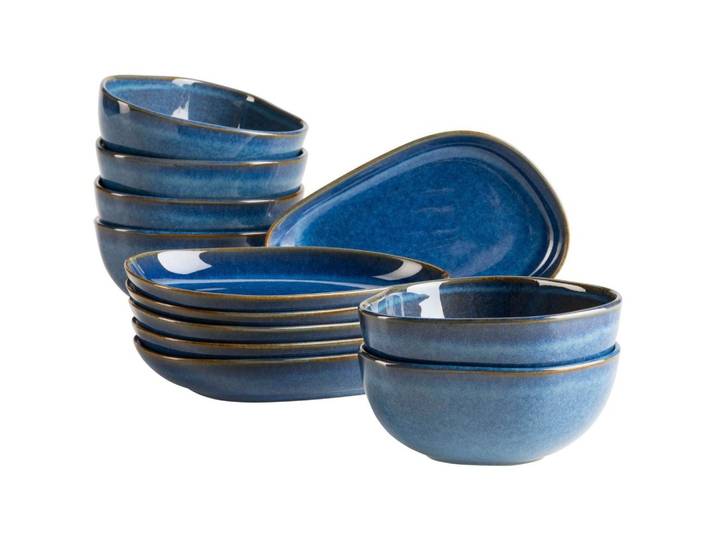 SNACKSCHALENSET Cordelia Blau, 12-teilig