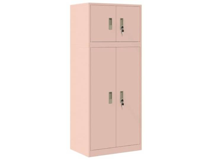 HGBNMER Aufbewahrungsschrank 2 STK. Rosa 60 x 40 x 145 cm Stahl Abschließbare Türen, Muschelgriffe, pulverbeschichtet, korrosionsbeständig, Innenbereich, Akten, Dokumente