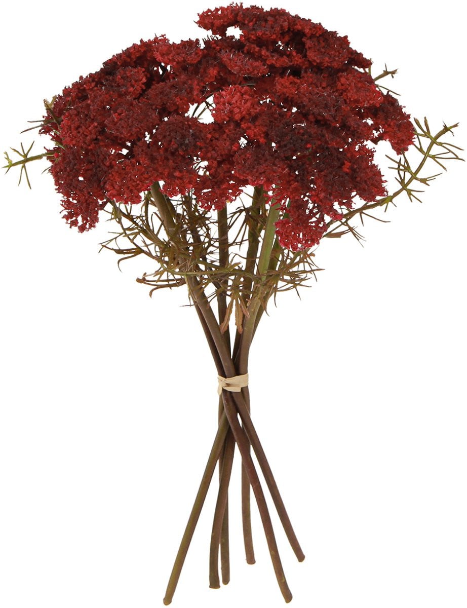 Viana Duizendblad kunstbloemen rood Achillea, 6 stuks, Hoogte: 30 cm