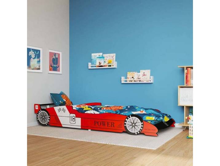 Solde - Mobilier Lit voiture de course pour enfant Lit voiture de course pour enfants 90x200 cm Rouge 74823