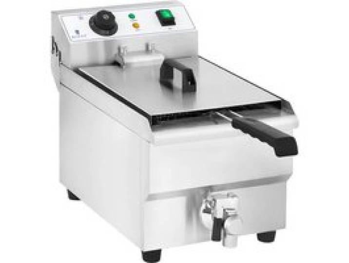Friteuse électrique professionnelle restaurant 10 litres avec robinet de vidange 14_0001780