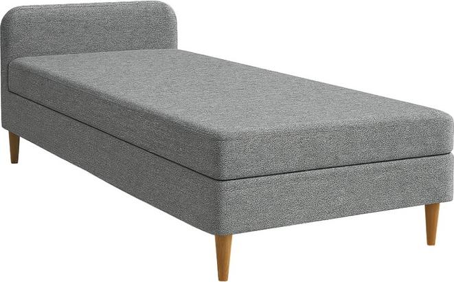 Kondela Gepolstertes Einzelbett mit Matratze Bruny 110x200 cm - grau