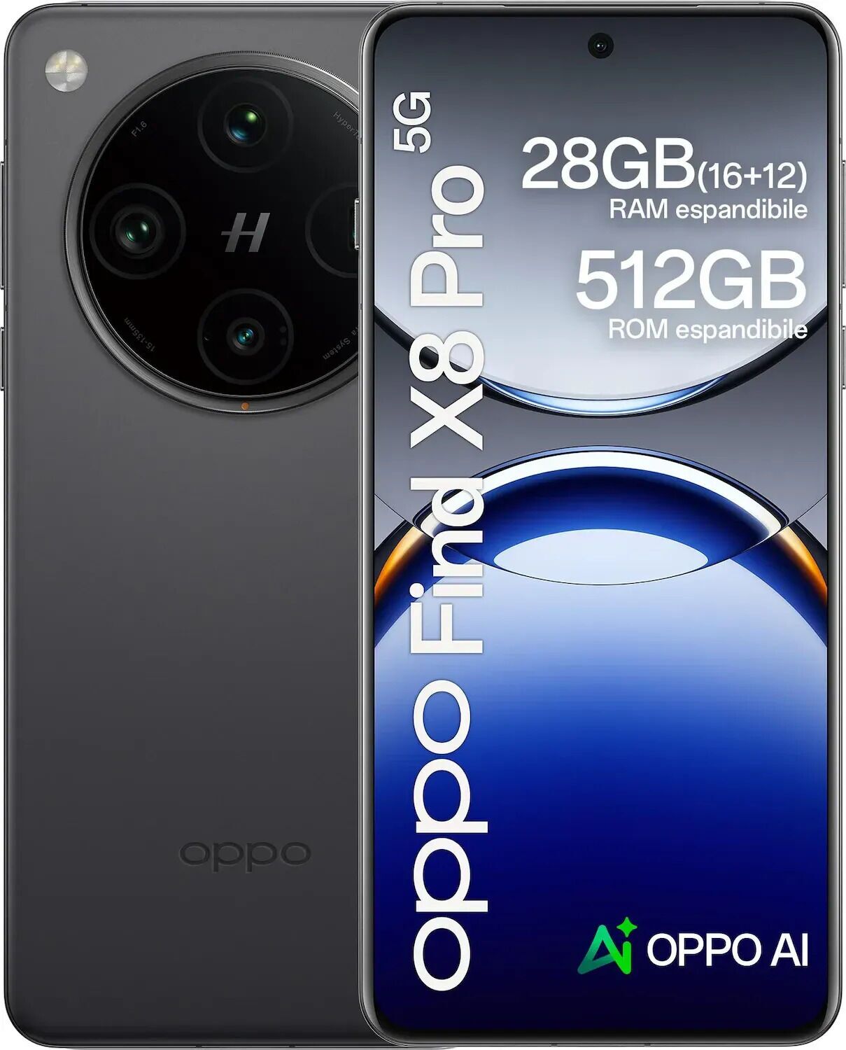 Oppo Find X8 Pro   16 GB   512 GB   Dual-SIM   Space Black - Refurbished