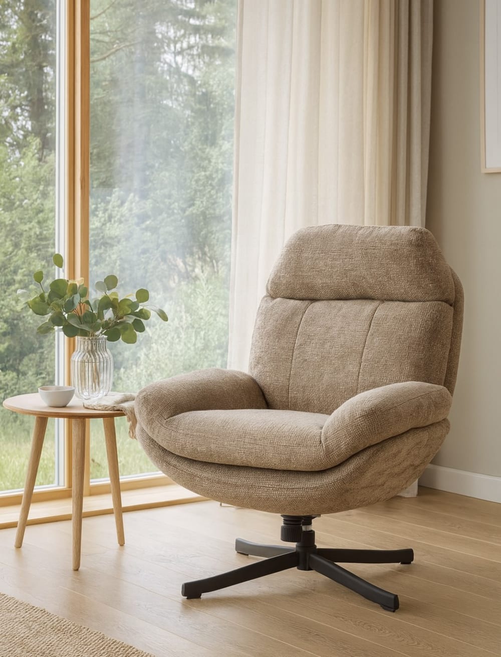 Mathi Design Sillón de tela con función relax