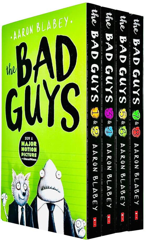 Scholastic The Bad Guys Episodes 1–8 Collection 4 Books Set by Aaron Blabey – Funny Graphic Adventure Collection for Kids