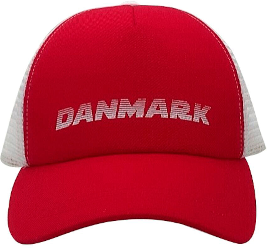 Danmark - Fan Trucker Cap - Kasket Med Danmark Print-Rød/hvid-One Size