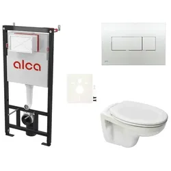 Alca Wand-WC Set für Vorwandmontage + Ceramia S-Line Pro WC SIKOASP5