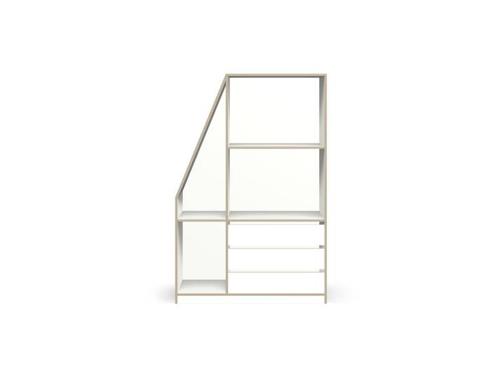 Weißer Dachschrägenschrank Premium Dekore Weiß Multiplex Kante