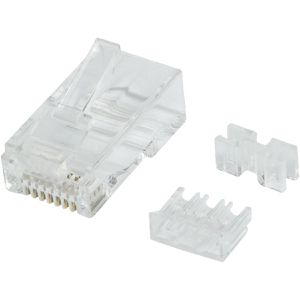 LogiLink Modularstecker MP0071, Cat.6A, RJ45, AWG24, AWG26, AWG27, ungeschirmt, zum Crimpen, 50 Stück