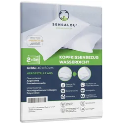 Sensalou Kopfkissenbezug Wasserdicht Set 2 St