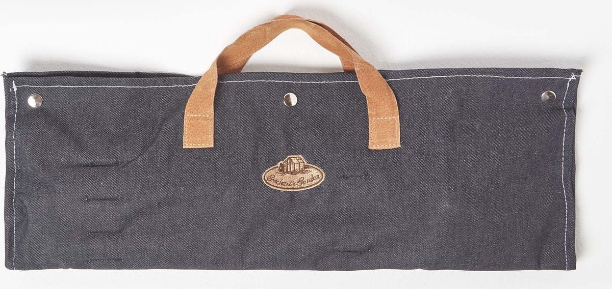 Homescapes Barbecueset met roestvrijstalen grillbestek en denim etui