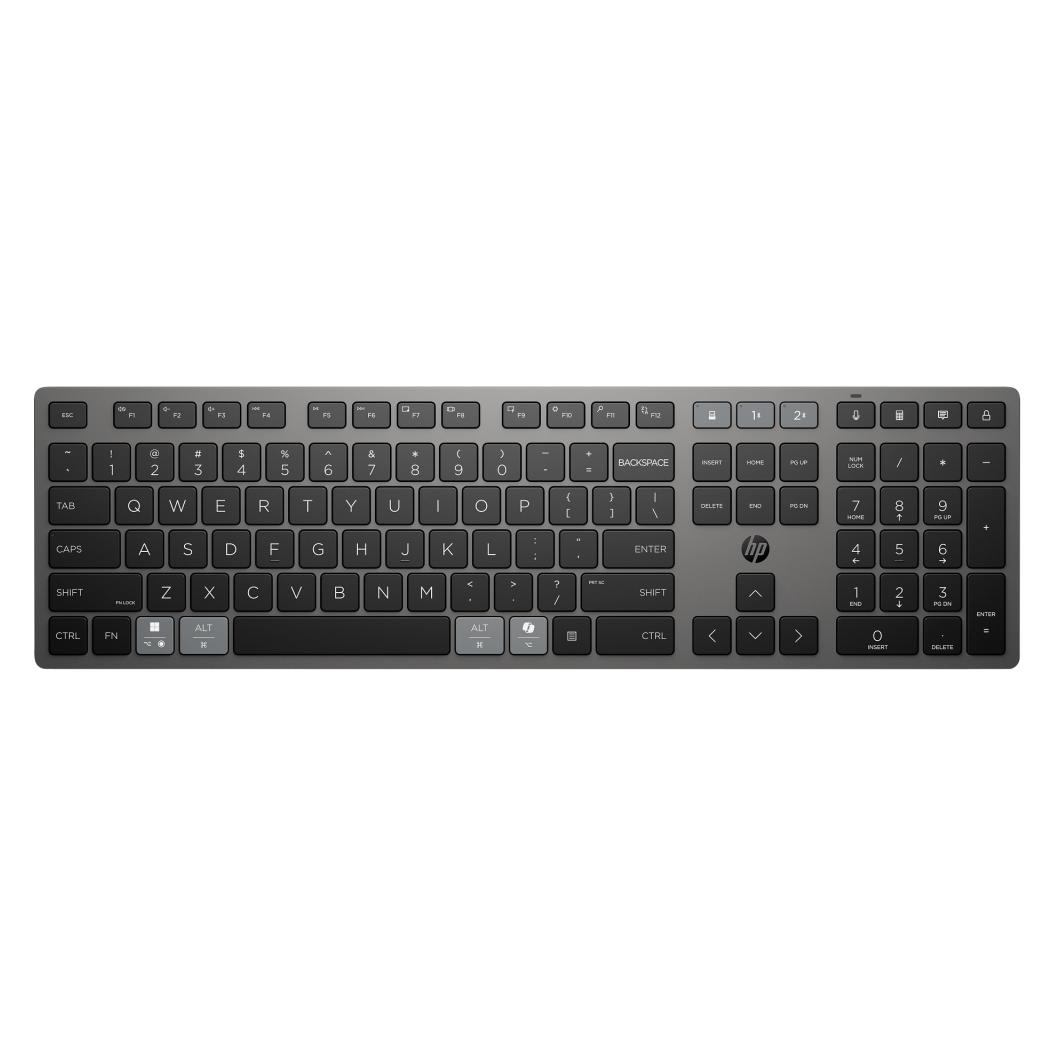 HP 725 Multi-Device Wiederaufladbare Kabellose Tastatur (DE, Kabellos) (9T5B2AA#BCM)