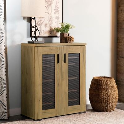 Coaster Bristol 6-shelf Engineered Wood Shoe Cabinet Golden Oak