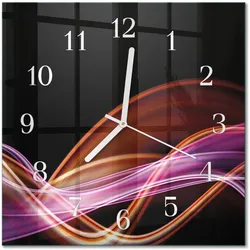 WANDUHR aus Glas 30x30 cm - Abstrakte Kunst