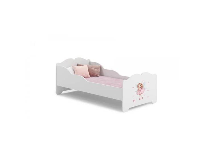 Lit enfant ANNA 160x80 Fée avec matelas - KOBI - Rouge - MDF