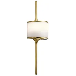 Elstead Lighting, Deckenleuchte, Mona LED Wandleuchte G9 2-fach 56cm Naturmessing IP44 (640 lm, G9)