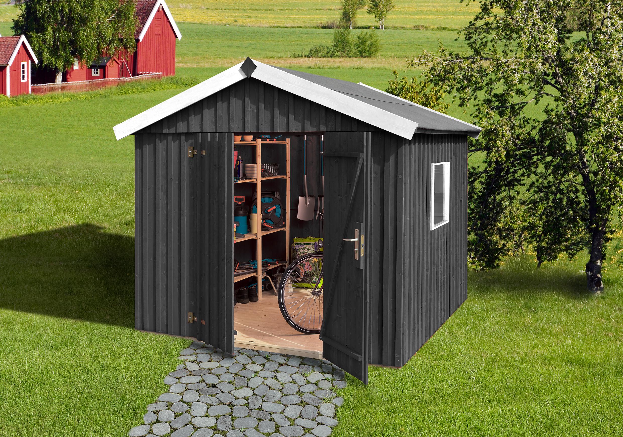 Schwedenhaus Vassbo Gr.3 anthrazit B x T x H 277 x 286 x 230