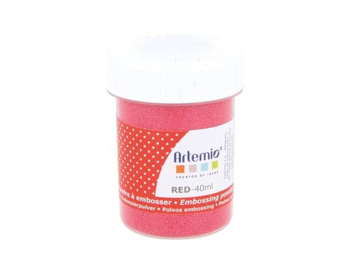 Artemio Artémio Embossing-poeder, rood, 40 ml