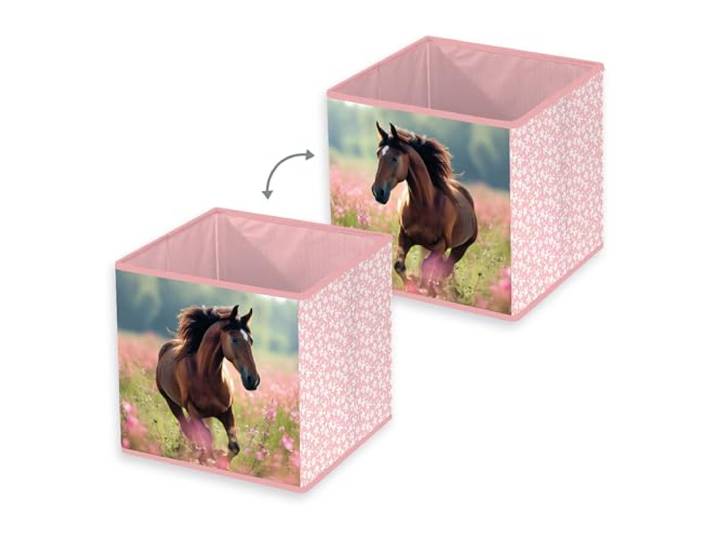 Herding Boîte de rangement Young Collection\, cheval\, 30 x 30 x 30 cm\, boîte pliable\, multicolore