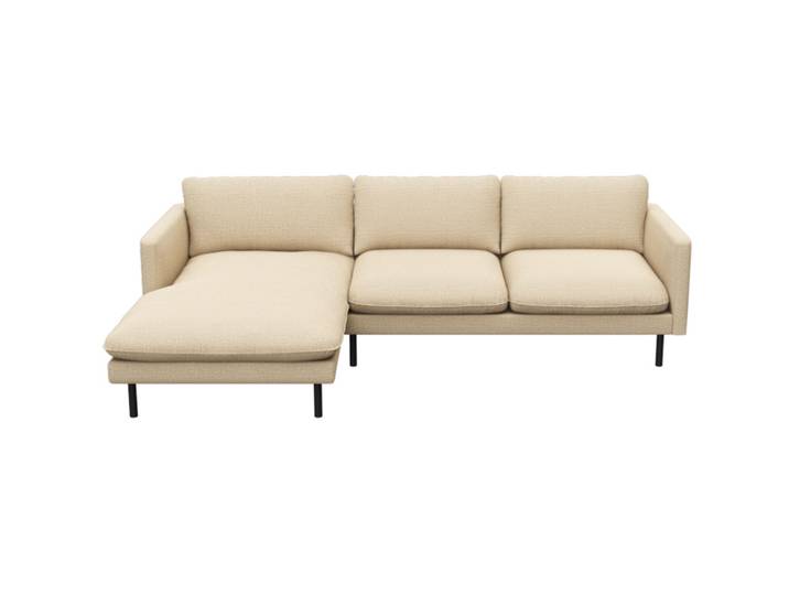 Sofa Valentino Stoff beige B 253 T 165 cm - Sofa