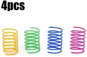 Useful Little Things Colorful Elastic Coil Spring Cat Toys 4pcs