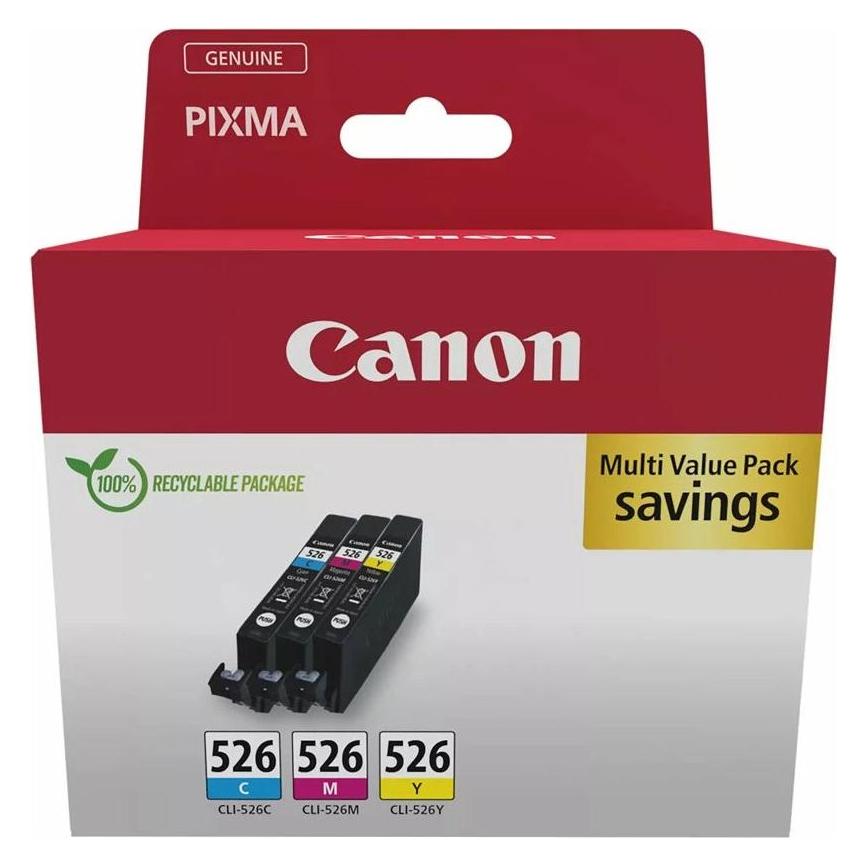 Canon CLI-526 Ink Cartridge C/M/Y Pack (C, M, Y) (4541B019)