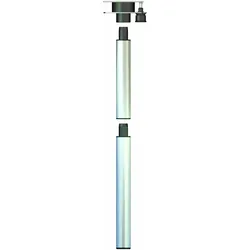 Ilse Ausdrehfuß für Tischplatte 3-tlg. 756 mm silber