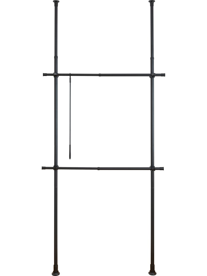 Wenko Teleskop-Garderobensystem "Herkules" in Schwarz - onesize