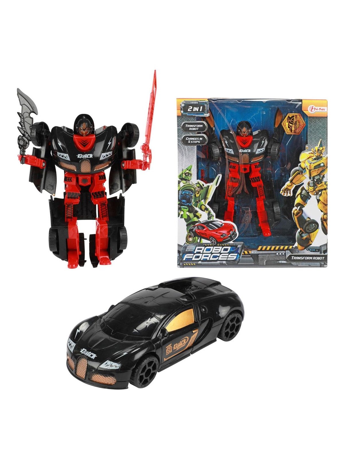 Roboforces Transform Car Robot - Assorted